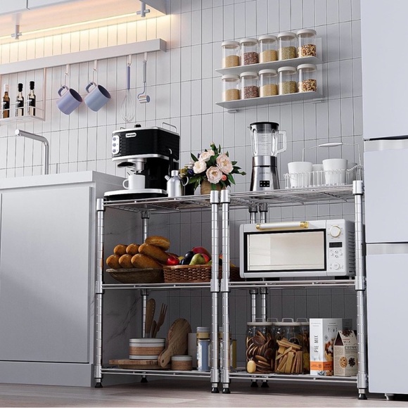 Silver Metal Storage Shelf - Picture 2 of 7